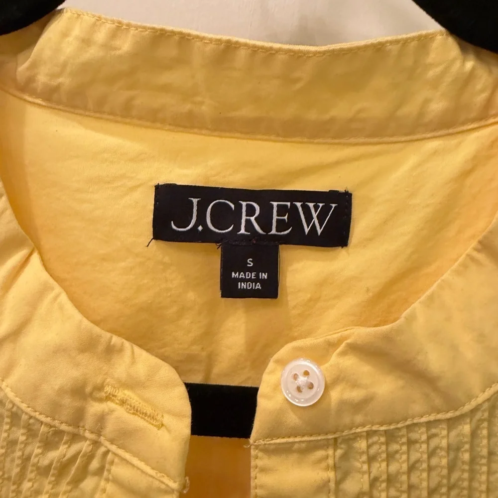 J. Crew Short-sleeve mini shirtdress in cotton poplin yellow BP881 Size S
